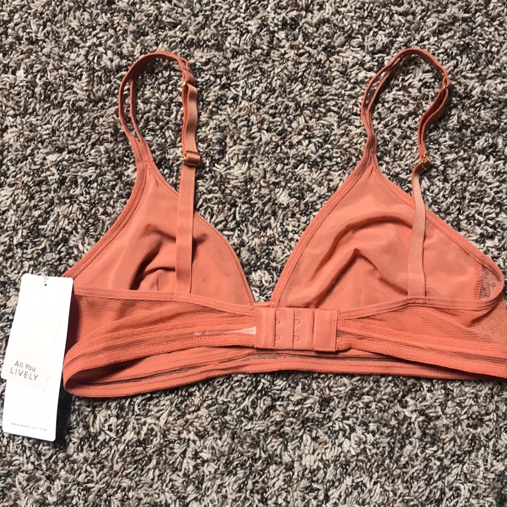 All.You. LIVELY Woman’s Mesh Trim Bralette Terracotta Orange Size M | NWT! - Picture 8 of 12